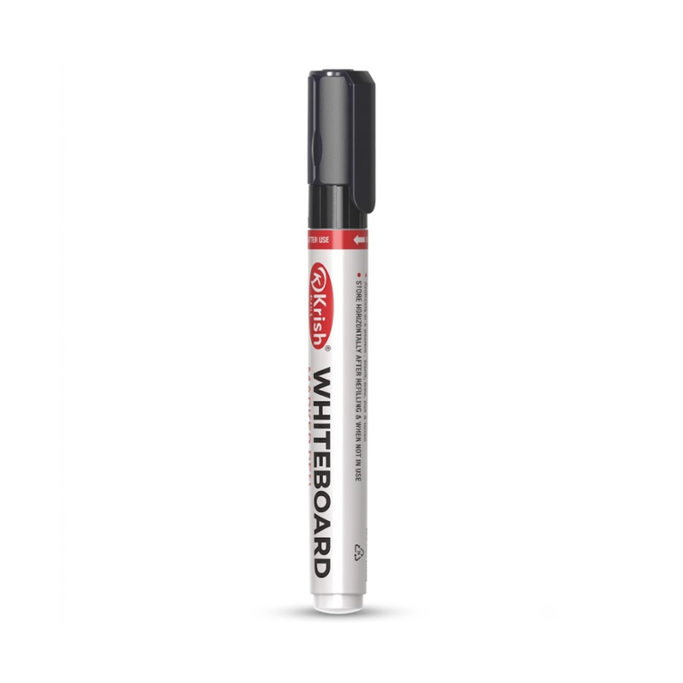 Krish White Board Marker Chisel Tip Black Kwbmcbk